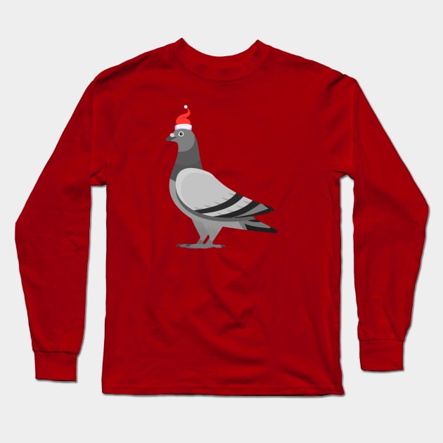 Christmas Pigeon Long Sleeve T-Shirt by NV